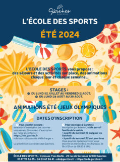 Brochure de l’École des Sports – Été 2024