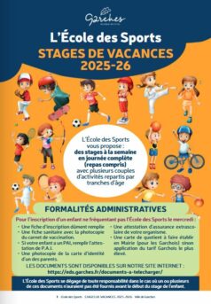 Brochure Ecole des Sports – stages vacances 2025-2026