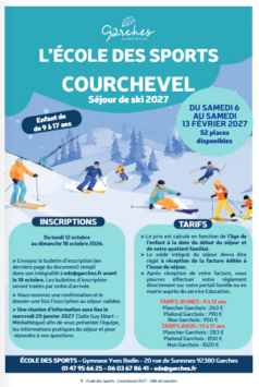 Brochure École des sports – Courchevel 2027